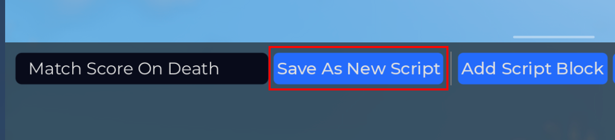 Script editor save as new script button in a red box